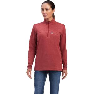 imageAriat Womens Rebar Foundation 14 Zip ShirtRosewood