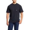 imageAriat Mens Rebar Cottonstrong Short Sleeve CrewWork Utility Tee Shirt major brown XL R