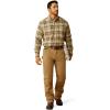 imageAriat Mens Rebar Flannel DuraStretch Work ShirtDeep Lichen