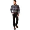 imageAriat Mens Rebar Flannel DuraStretch Work ShirtNavy  Khaki