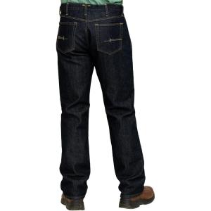 imageARIAT Mens Rebar M4 Relaxed Durastretch Basic Flannellined Boot Cut JeanBlue