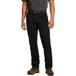imageARIAT Mens Rebar M4 Relaxed Durastretch Made Tough Double Front Stackable Straight Leg PantBlack