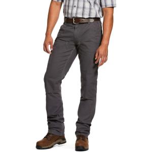 imageARIAT Mens Rebar M4 Relaxed Durastretch Made Tough Double Front Stackable Straight Leg PantRebar Grey