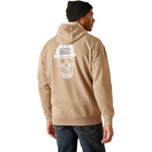 imageARIAT Mens Rebar Roughneck Pullover HoodieOatmeal Heather