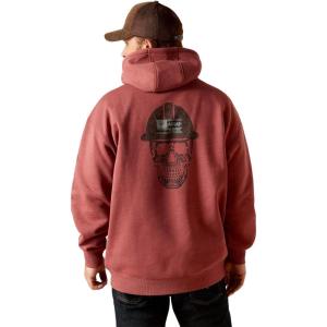 imageARIAT Mens Rebar Roughneck Pullover HoodieRoan Rouge Heather
