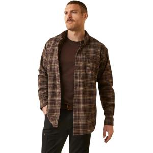 imageAriat Mens Rebar Flannel DuraStretch Work ShirtBeech Plaid