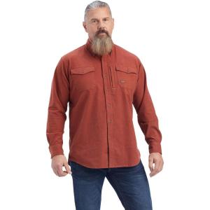 imageAriat Mens Rebar Flannel DuraStretch Work ShirtCherrymahogany