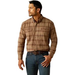 imageAriat Mens Rebar Flannel DuraStretch Work ShirtChocolate Chip