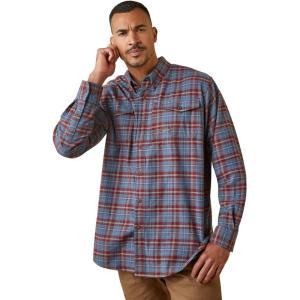 imageAriat Mens Rebar Flannel DuraStretch Work ShirtNew Maroon