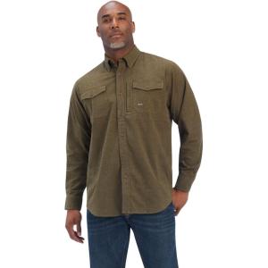 imageAriat Mens Rebar Flannel DuraStretch Work ShirtWren Heather