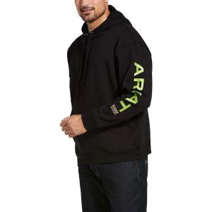imageAriat Mens Rebar Graphic HoodieBlackLime