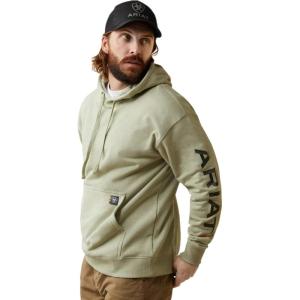 imageAriat Mens Rebar Graphic HoodieDesert Sage Heather Beetle