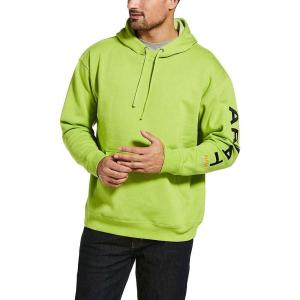 imageAriat Mens Rebar Graphic HoodieLime HeatherBlack