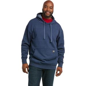 imageAriat Mens Rebar Graphic HoodieNavy HeatherLime