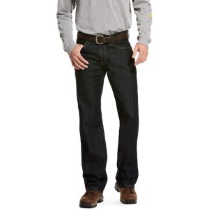 imageAriat Mens Rebar M4 Relaxed DuraStretch Edge Stackable Straight Leg JeanRinse