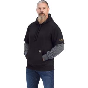 imageAriat Mens Rebar Workman Dually HoodieCharcoalBlack
