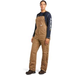 imageAriat Womens Rebar DuraCanvas Stretch Insulated BibField Khaki