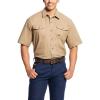 imageAriat Mens Rebar Short Sleeve Made Tough Work Shirt khaki XXL R