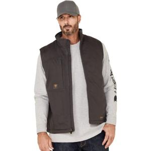 imageARIAT Mens Rebar Washed Duracanvas Insulated VestRebar Grey