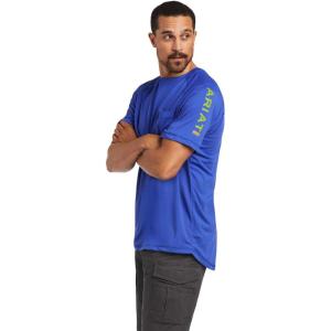 imageAriat Mens Rebar Heat Fighter TShirtRoyal Blue