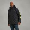 imageARIAT Mens Rebar Stormshell Logo Waterproof JacketBlackLime