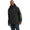 imageARIAT Mens Rebar Stormshell Logo Waterproof JacketBlackLime