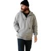 imageARIAT Mens Rebar Workman 14 Zip HoodieHeather Grey Spacedye