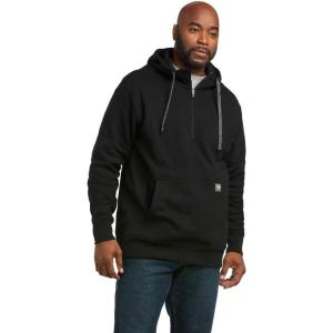 imageARIAT Mens Rebar Workman 14 Zip HoodieBlack Core