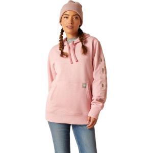 imageARIAT Womens Rebar Graphic HoodieMauveglow HeatherAntler