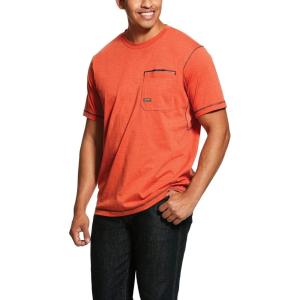imageAriat Mens Rebar CrewWork Utility Tee Shirt Volcanic heather XL R