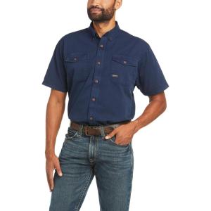 imageAriat Mens Rebar Washed Twill Work ShirtField Khaki