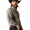 imageARIAT Mens Ariat Black Team Logo Classic FitGreyBlack