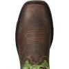 imageAriat Mens WorkHog Wide Square Toe VentTEK Composite Toe Work BootBruin BrownGrass Green