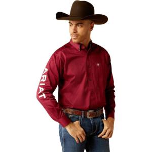 imageARIAT Mens Ariat Black Team Logo Classic FitDark RedWhite