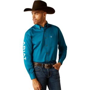 imageARIAT Mens Ariat Black Team Logo Classic FitDark TealWhite