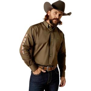 imageARIAT Mens Ariat Black Team Logo Classic FitOlive GreenOrange