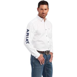 imageARIAT Mens Ariat Black Team Logo Classic FitWhiteOlympian Blue
