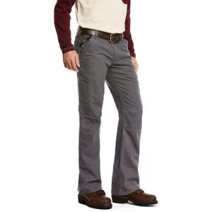 imageAriat Mens FR M5 Straight DuraStretch DuraLight Cordura Canvas Straight PantIron Gray
