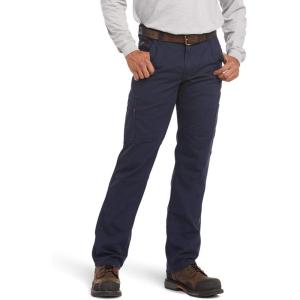 imageAriat Mens FR M5 Straight DuraStretch DuraLight Cordura Canvas Straight PantNavy