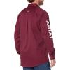 imageARIAT Mens Team Logo Twill Fitted ShirtBurgundyWhite