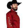 imageARIAT Mens Team Logo Twill Fitted ShirtCranberry Crimson
