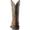 imageAriat Mens Amos Western BootHand Stained RedbrownBlack