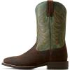 imageAriat Mens Amos Western BootSurf GreenRockweed Brown