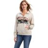 imageARIAT Womens Real Scenic 12 Zip SweatshirtWheat Heather