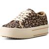 imageARIAT Womens Skylar Floral Embossed Lace Up Sneakers Shoes Casual  BrownGraphic Leopard