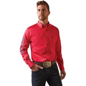 imageARIAT Mens Team Logo Twill Fitted ShirtAzalea