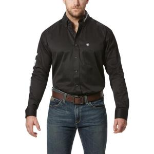 imageARIAT Mens Team Logo Twill Fitted ShirtBlackWhite