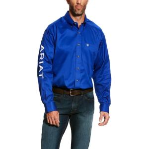 imageARIAT Mens Team Logo Twill Fitted ShirtUltramarineWhite