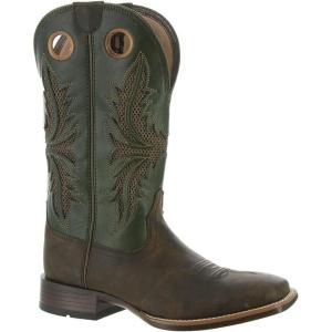 imageAriat Mens Toughy Venttek 360 Western BootHerd BrownLeaf Green