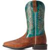 imageAriat Mens Wild Thang Western BootFiery Brown CrunchEmerald Green